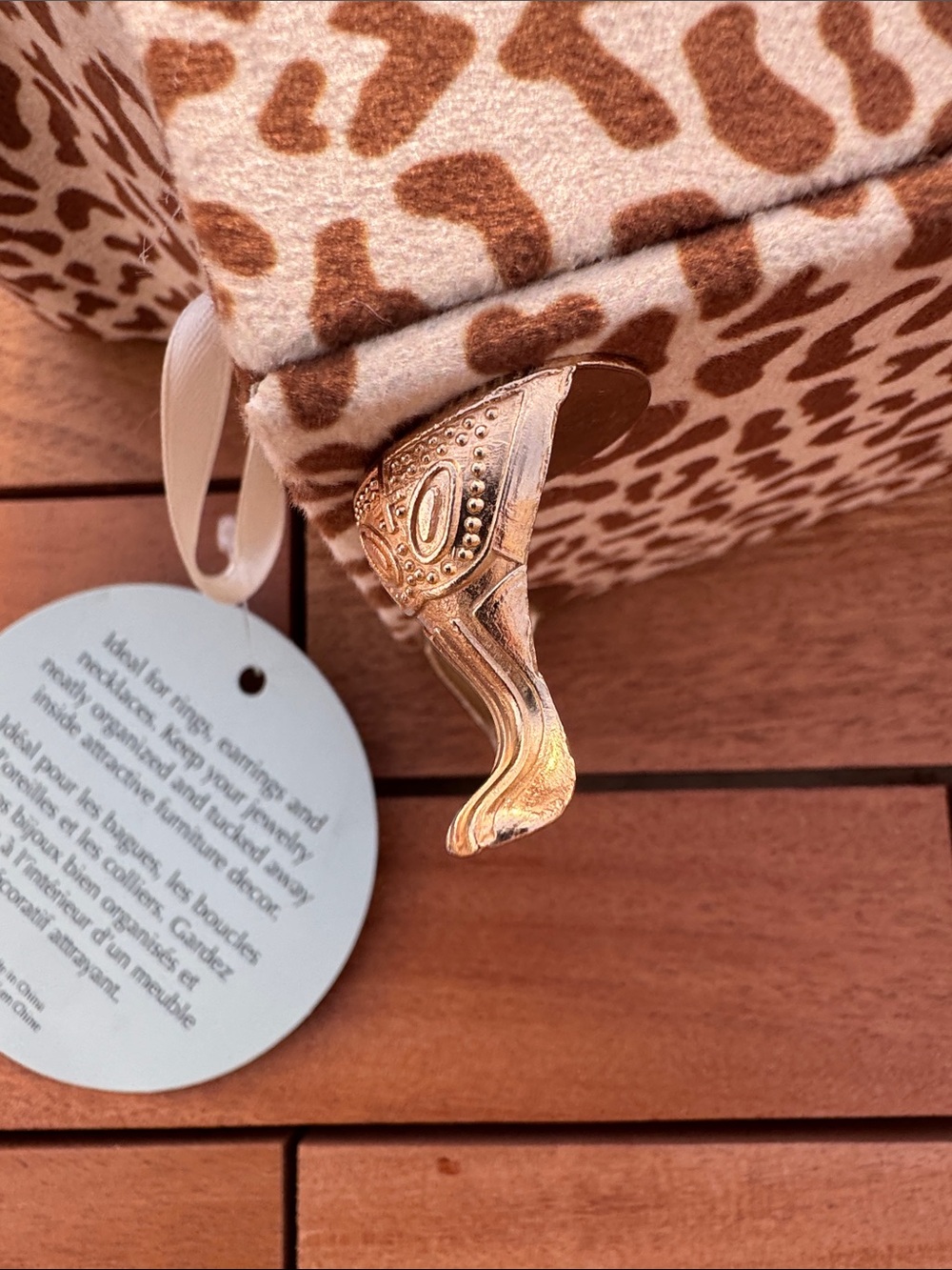 Leopard Print Chaise Jewelry Box NWT - Picture 9 of 9